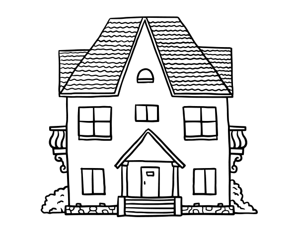 房子简笔画大房子