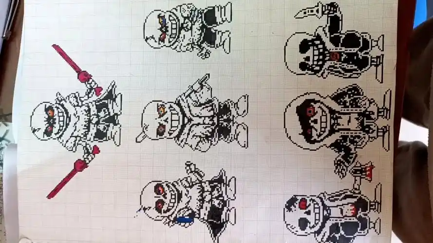 尘梅sans像素画五赞更.