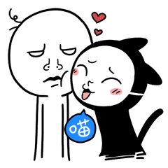 粘人#人面猫猫# #gif# #表情# #卡通# #漫画