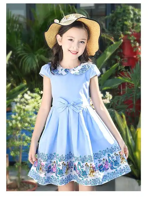 4儿童装女童连衣裙5夏装6中大童7夏季8小女孩9纯棉11公主裙子13岁