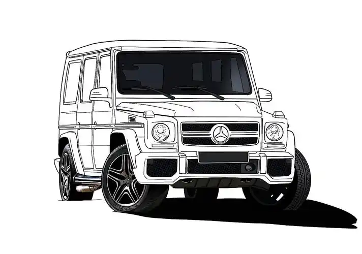 【手绘汽车】奔驰大g