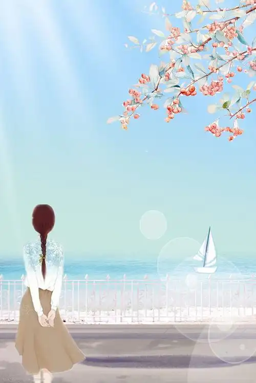 清新简约你好问候背景 清新 简约 你好 问候背景 女孩 淡雅 文艺 花卉