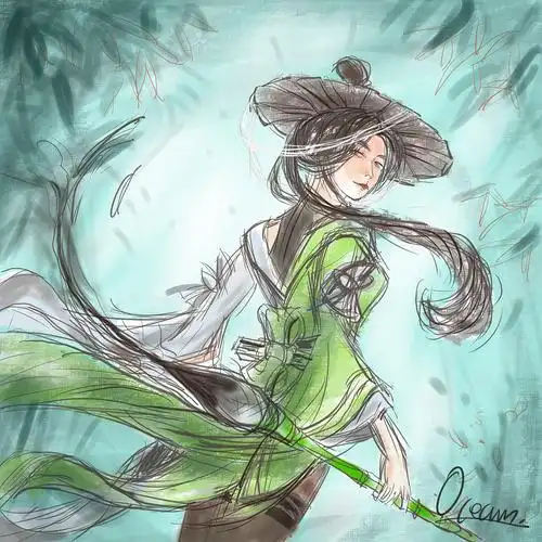 第二张板绘王者荣耀上官婉儿皮肤临摹