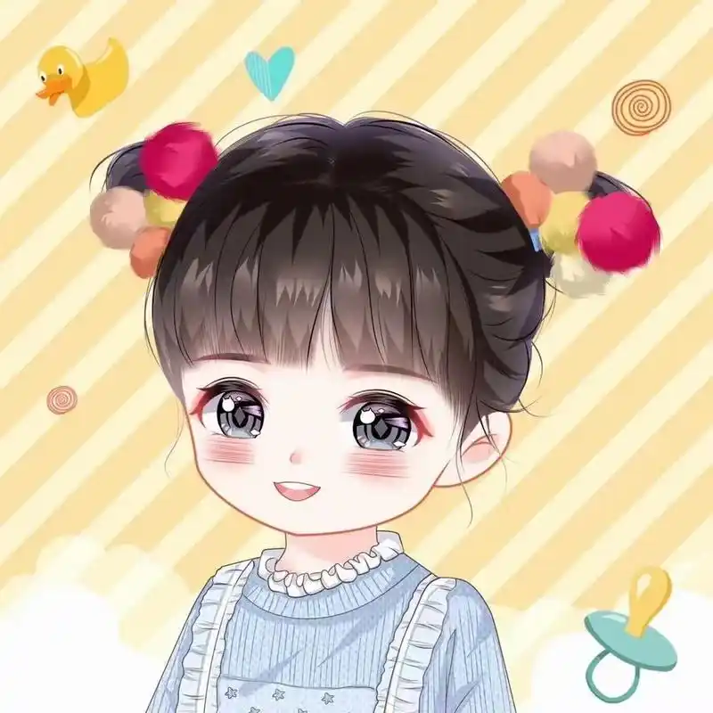 可爱女生头像 | 手绘漫画头像 78愿你脸上有微笑,心中有阳光78