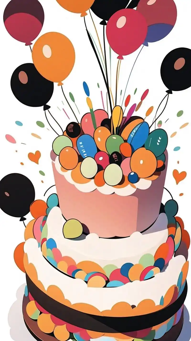 超可爱的生日蛋糕卡通壁纸9894 生日的氛围怎么能少了一款可爱的