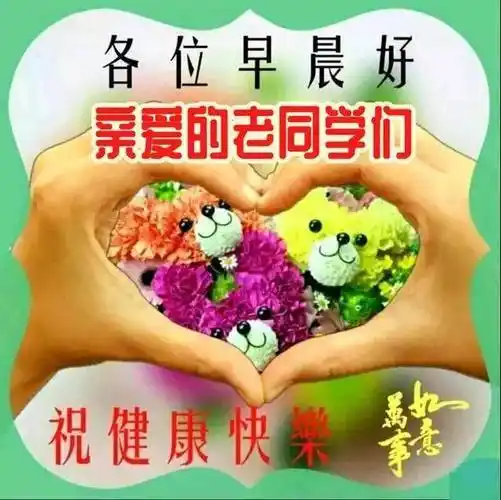 早上好表情包大全清晨问候老同学天凉了记得添衣