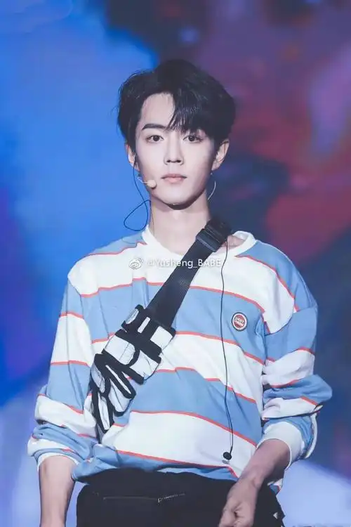 mwtd肖战同衣服正版蓝白撞色条纹长袖男女潮牌t恤