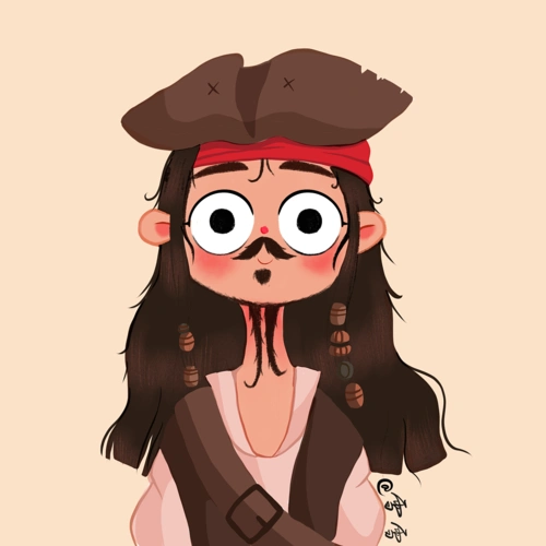 插画 杰克船长|插画|儿童插画|我拂落雪在心头 - 临摹作品 - 站酷 (zc