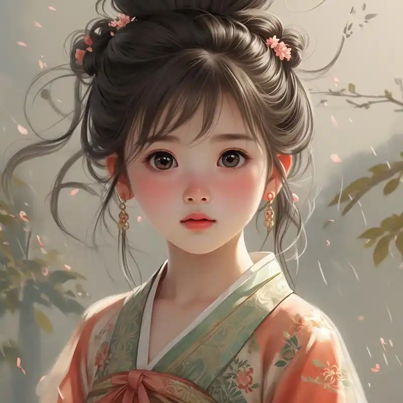 超可爱的汉服小女孩头像94谁不爱呢 这组汉服小女孩头像也太好看了