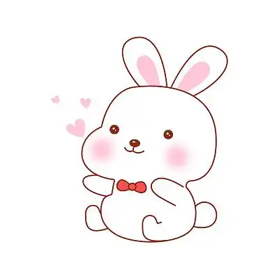 粉色小兔子 卡通兔子 兔子书包小白兔元素卡通手绘可爱小兔子和胡萝卜