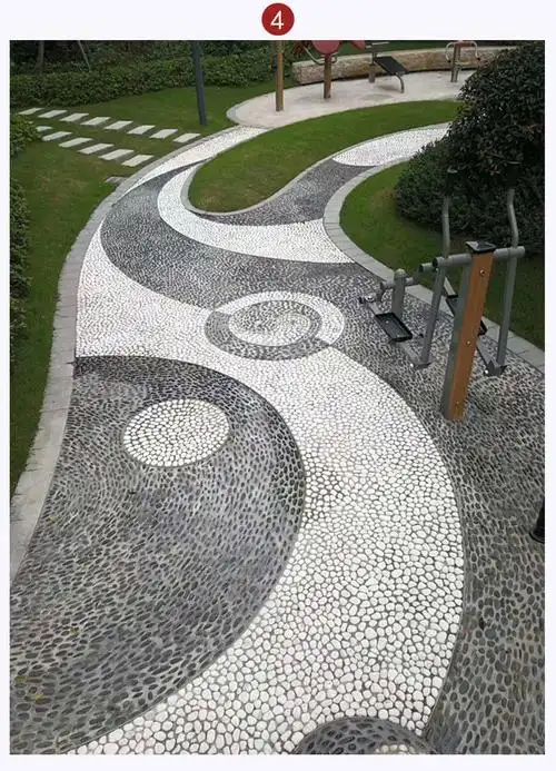 白色鹅卵石头高抛光鹅暖石鹅软石鱼缸园林造景卵石庭院铺路铺面 50斤