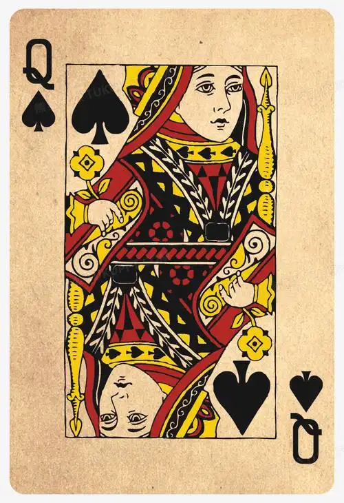 暗黑暗黑素材 扑克牌q