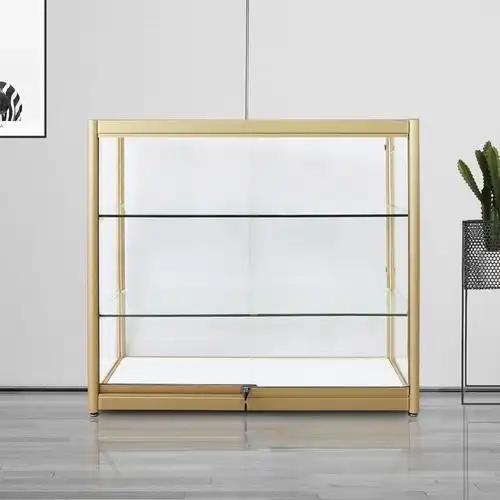 玻璃展示柜透明商用饰品展柜带锁铝合金柜台展柜产品货柜双层柜台卖