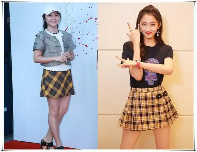 林妙可160关晓彤173同穿短裙看到腿原谅我不厚道笑了