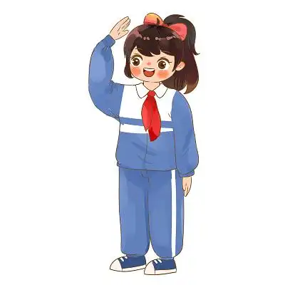 少先队员敬礼卡通人物红领巾学生敬礼png素材