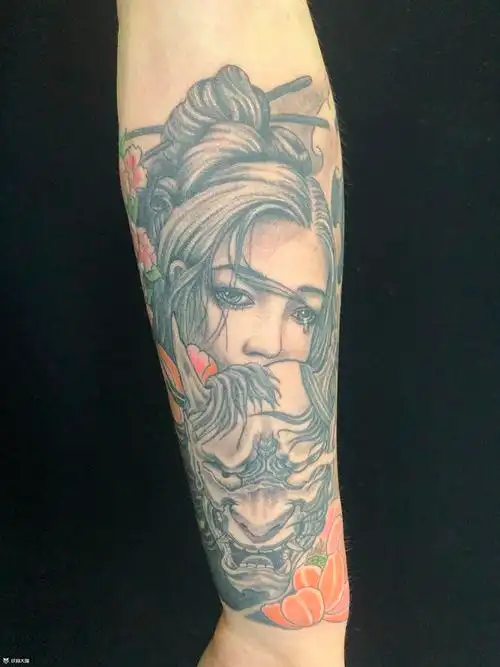 落泪艺妓_纹身图案手稿图片_大壮的纹身作品集