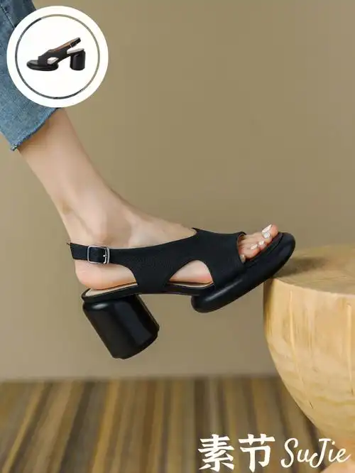 帅气外漏09这高防水台凉鞋谁能顶得住