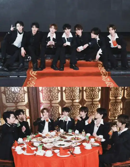 马嘉祺晒时代少年团合照