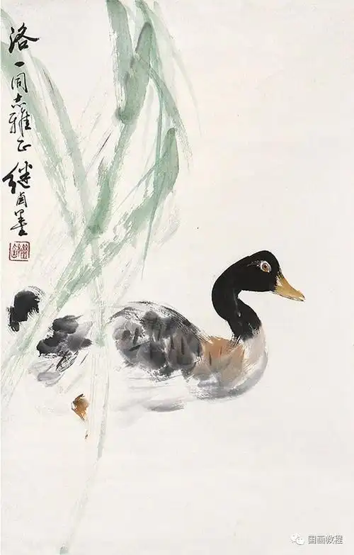 最富诗意的国画春江水暖鸭先知