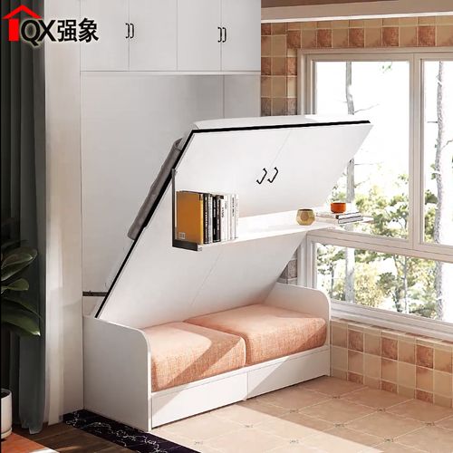强象现代简约阳台正翻隐形床带沙发收纳壁床小户型ch-013
