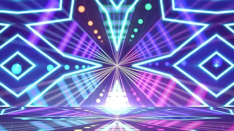 韩国舞蹈背景六一儿童节舞台背景dj大气动感绚丽舞蹈舞台开场秀背景