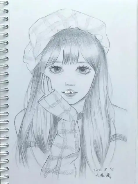 素描画动漫人物女孩素描画动漫人物女孩可爱简单