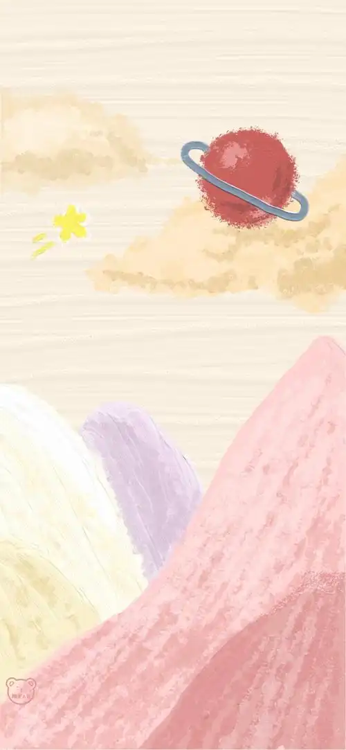 小清新ins/油画插画/锁屏壁纸/可爱套图/简约壁纸/文字壁纸/卡通情侣