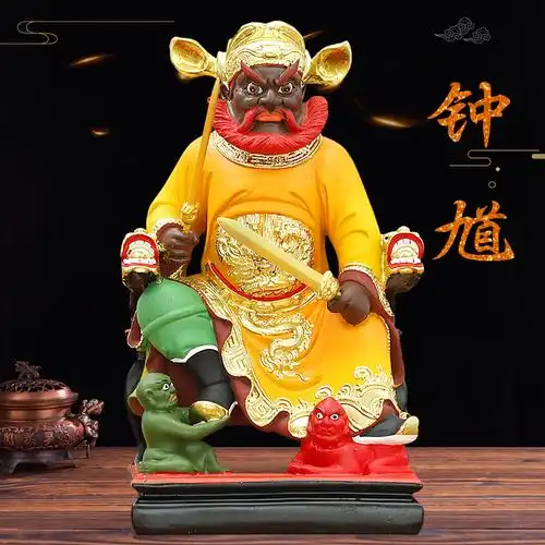 钟馗君保抓鬼钟佛像树脂摆件平安赐福镇宅圣神像摆件