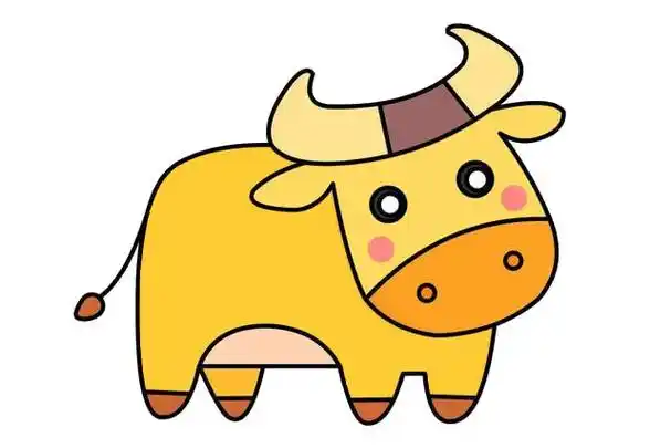 倔强的小牛简笔画温和的大象简笔画万兽之王老虎简笔画可爱的小狮子简