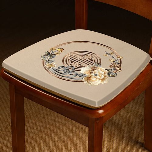 远嘉妮中式餐桌椅垫防滑四季马蹄形椅子垫子用实木凳子餐椅垫 花想容