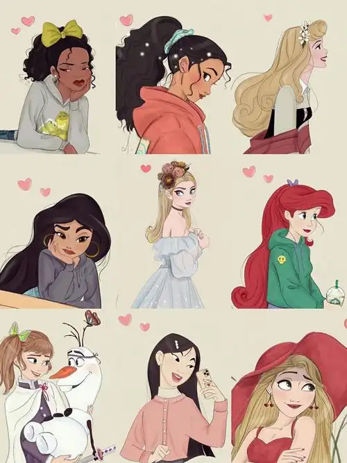 迪士尼公主穿上现代服饰_迪士尼公主_迪士尼怎么样_服饰_头像_迪士尼