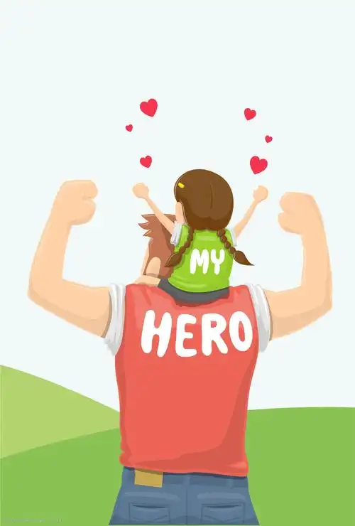 616卡通简约感恩父亲节海报背景