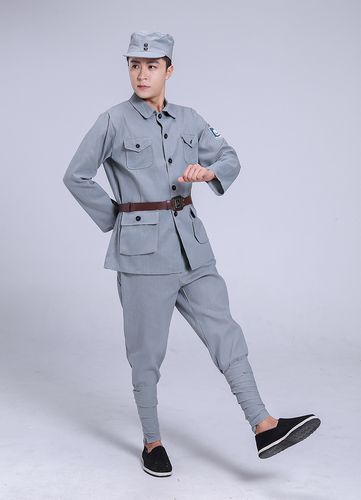 成人八路军演出演出服服装棉麻红军抗战军装新四军民族服装