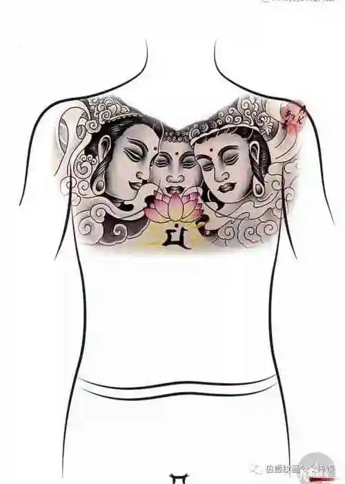 九素刺青纹身手稿第15期花胸手稿素材