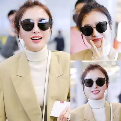 秦岚同款眼镜gm墨镜女韩版潮19新款明星网红复古遮阳太阳镜女_聚抢购
