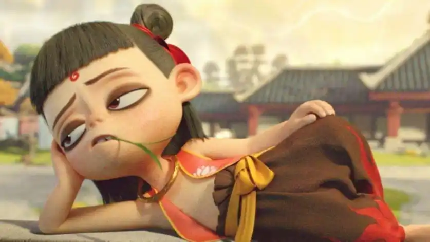 速看《哪吒之魔童降世》,小哪吒脚力太大,一脚把母亲钉在了墙上