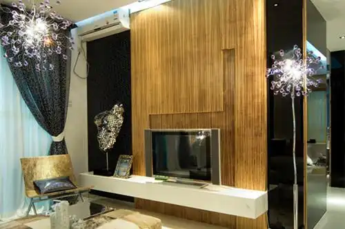木质电视背景墙效果图 客厅木质电视背景墙打造秘笈