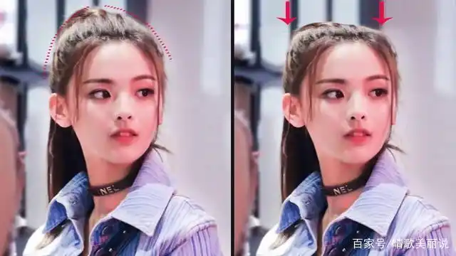 高颅顶更显脸小,头型更完美;反之,低颅顶则显脸大,头发贴头皮