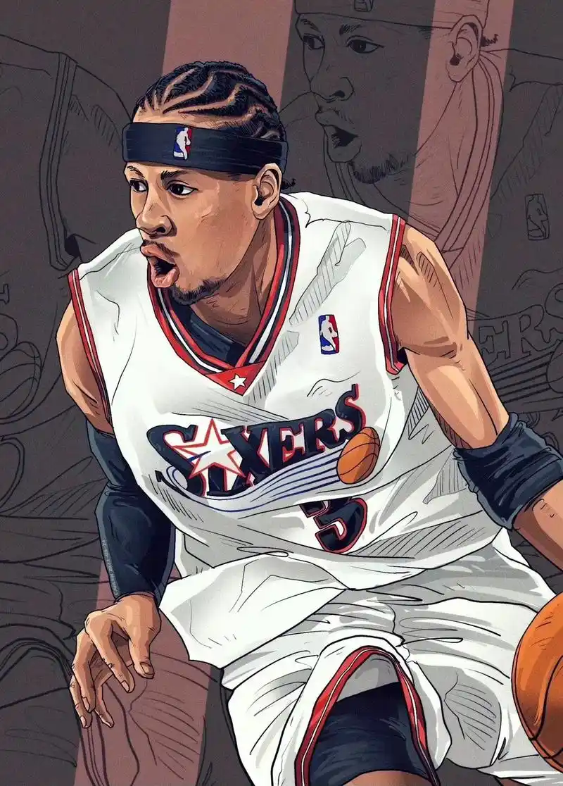 无冕之王#艾弗森 #阿伦艾弗森 #费城76人 #篮球壁纸 # - 抖音