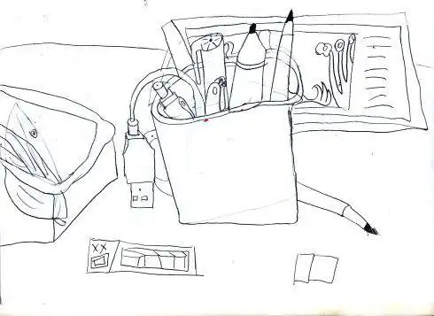 书桌一角简笔画