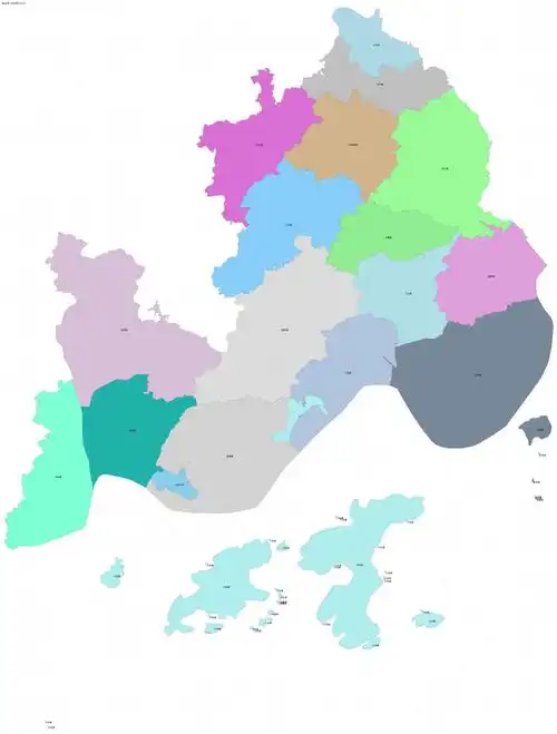 台山市边界地图