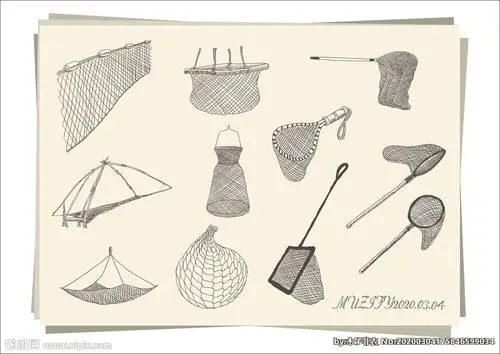 11款入渔网手绘稿图片