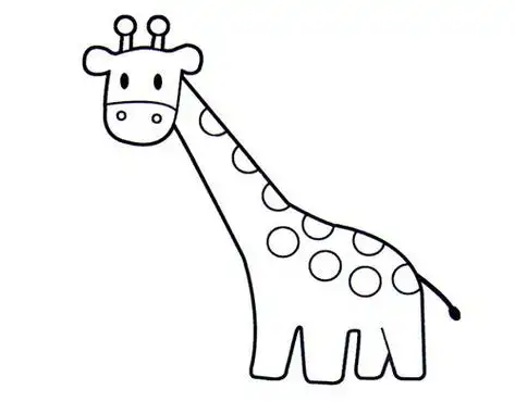 简笔画长颈鹿的画法
