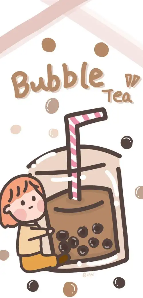 萌趣可爱手绘全面屏手机壁纸