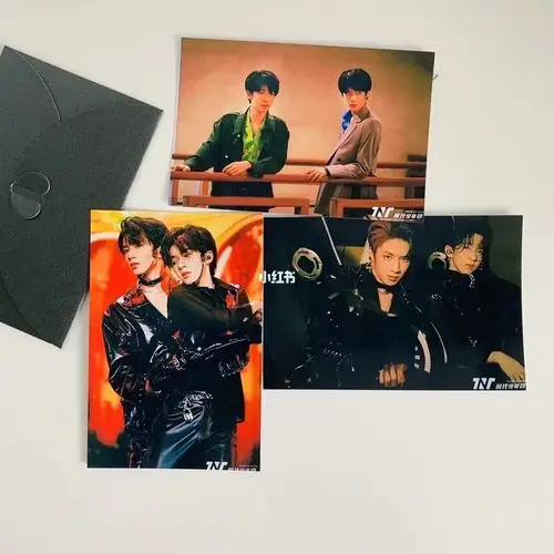 刘耀文贺峻霖上火2《特务j》双人款 纪念收藏款生写一套3张 刘耀文