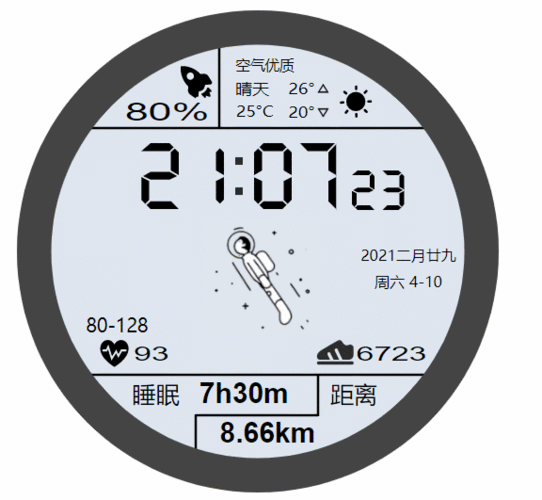 华为太空人表盘
