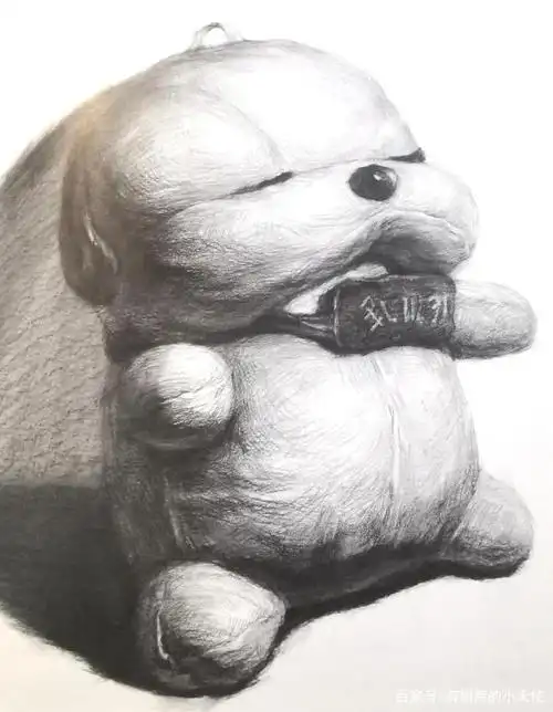 素描静物———毛绒质感技法解析