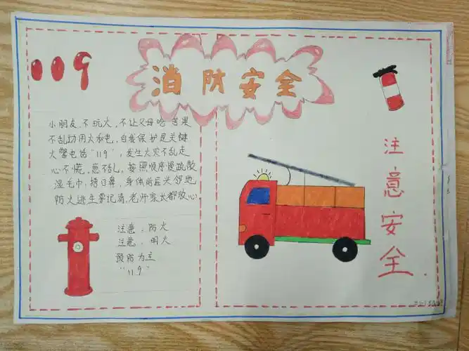 三年级的优秀消防作品