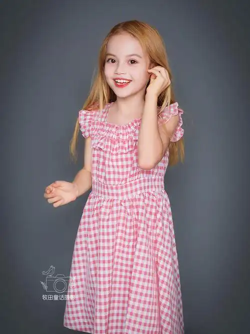 广州混血女童模卡肖像照写真
