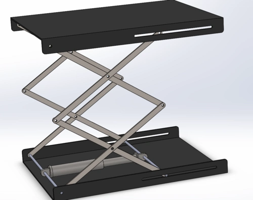 气动液压剪式举升机构三维套图